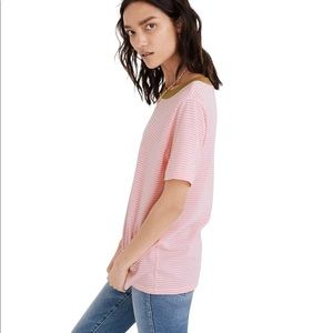 Madewell | Supima® Cotton Essential Ringer Tee in Stripe Size XXL